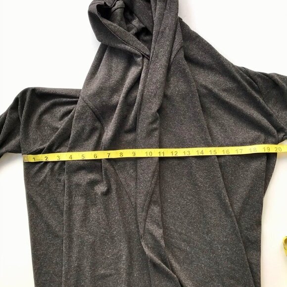 HAZEL Women's Long Dark Grey, Shall/Waterfall Sweater Cardigan, long sleeve sz S - Picture 12 of 15